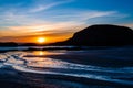 Seal Rock Beach at Sunset in Oregon Royalty Free Stock Photo
