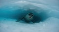 Seal under ice cap Royalty Free Stock Photo