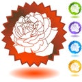 Seal Set - Rose Bloom Royalty Free Stock Photo