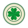 Seal with st patrick clover leaf Royalty Free Stock Photo