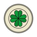 Seal with st patrick clover leaf Royalty Free Stock Photo