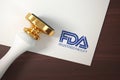Seal Stamp FDA registered facility on white paper.