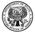 The seal of the State Department of the United States, vintage illustration