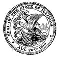 The Seal of the State of Illinois, 1818, vintage illustration