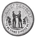 Seal of the State Kentucky vintage engraving