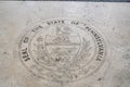 Seal of State of Pennsylvania on the floor in Manila American Cemetery and Memorial