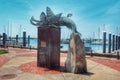A Seal Statue in Newport