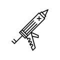 Sealant gun icon vector sign and symbol isolated on white background, Sealant gun logo concept