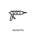 Sealants icon. Trendy modern flat linear vector Sealants icon on