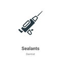 Sealants vector icon on white background. Flat vector sealants icon symbol sign from modern dentist collection for mobile concept