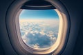 Sealed Airplane window. Generate Ai Royalty Free Stock Photo