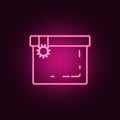 Sealed ballot box neon icon. Elements of election set. Simple icon for websites, web design, mobile app, info graphics