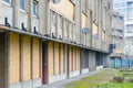 Sealed and empty council flat housing block, Robin Hood Gardens