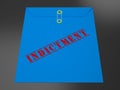 Sealed Indictment Envelope Representing Prosecution And Enforcement Against Defendant 3d Illustration