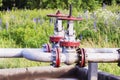 Sealed large-diameter pipeline valve. valve shut-off valves. Royalty Free Stock Photo