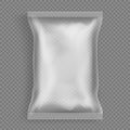 Sealed plastic sachet for product packaging vector