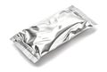 Sealed Silver Packaging Pouch Isolated