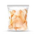 Sealed Transparent Plastic Bag of Potato Chips