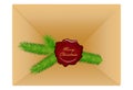 Sealed wax seal red envelope sealed wishes Royalty Free Stock Photo