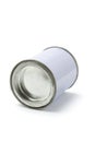 Sealed white tin can Royalty Free Stock Photo