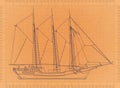 Sealing ship - Retro Blueprint