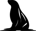 sealion Black Silhouette Generative Ai