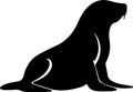 sealion Black Silhouette Generative Ai