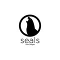 seals logo vector emblem template,with full circle Royalty Free Stock Photo