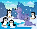 Seals and penguins theme image 2 Royalty Free Stock Photo
