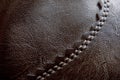 Seam of leather Royalty Free Stock Photo