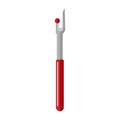 Seam Ripper color red isolated on white background. Element for sewing in flat style Royalty Free Stock Photo