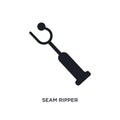 seam ripper isolated icon. simple element illustration from sew concept icons. seam ripper editable logo sign symbol design on Royalty Free Stock Photo