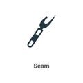 Seam vector icon on white background. Flat vector seam icon symbol sign from modern sew collection for mobile concept and web apps Royalty Free Stock Photo