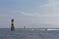 Seamark and lighthouse near Molene Island - FinistÃÂ¨re, Brittany