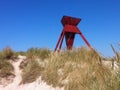 Seamark in sand dunes