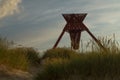 Seamark in sand dunes in Blokhus