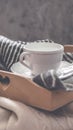 Seaming cup of coffee Royalty Free Stock Photo