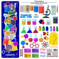 SeamlBookmark creation kit on the chemistry school theme. ess pattern on the chemistry school theme.