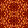 Seamlees Pattern with Brown Ornament