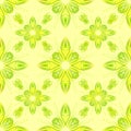 Seamles abstract decor ornamental spring summer yellow pattern