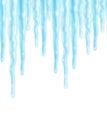 Seamles border with icicles Royalty Free Stock Photo