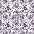 Seamles flower pattern in vector.