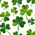 Seamles, Happy St Patrick's Day Background Holiday Illustration. Green Saint Patrick Generative AI design