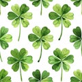 Seamles, Happy St Patrick's Day Background Holiday Illustration. Green Saint Patrick Generative AI design