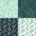 Seamles patterns collection with tropical design Royalty Free Stock Photo