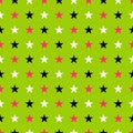 Seamles star pattern in glow punk colors Royalty Free Stock Photo