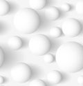 Seamless abstract 3D white spheric background Royalty Free Stock Photo