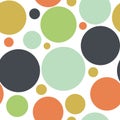 Seamless abstract background with dots, circles. Messy infinity dotted geometric pattern. Royalty Free Stock Photo