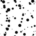 Seamless abstract background with dots, circles. Messy infinity dotted geometric pattern. Royalty Free Stock Photo