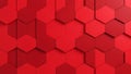 Abstract red hexagonal pattern texture for background design Royalty Free Stock Photo
